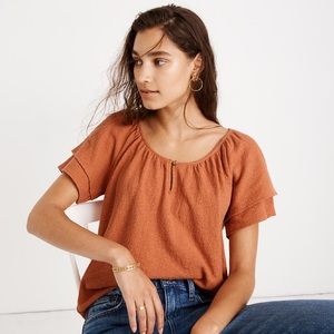 Madewell Texture & Thread Tiered-Sleeve Top